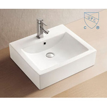 Bathroom Rectangular Shape Art Ceramic Porcelain Hand Wash Sink Basin